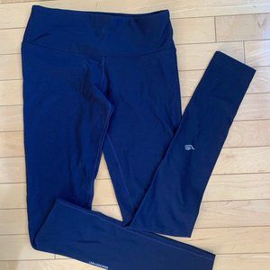 Graced by Grit Navy Blue Fleece Lined Active Leggings, size S